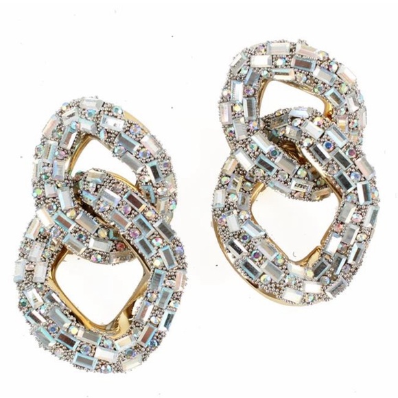 Tasha Two Tier Link Earrings - Picture 3 of 10